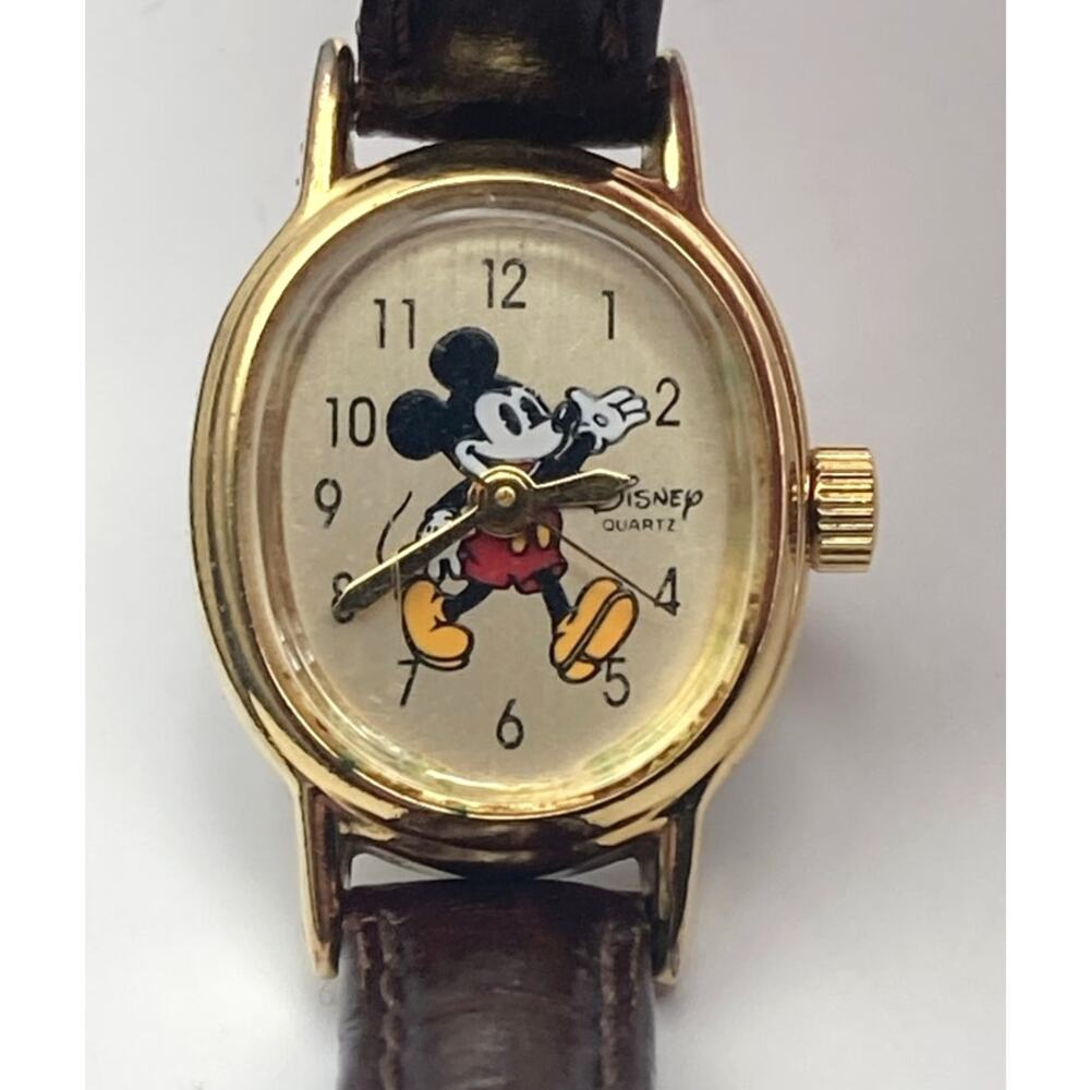 VTG Disney Timeworks Mickey Mouse Women's Petite Watch 17mm - Fresh Battery